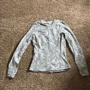 Gray Long Sleeve Top